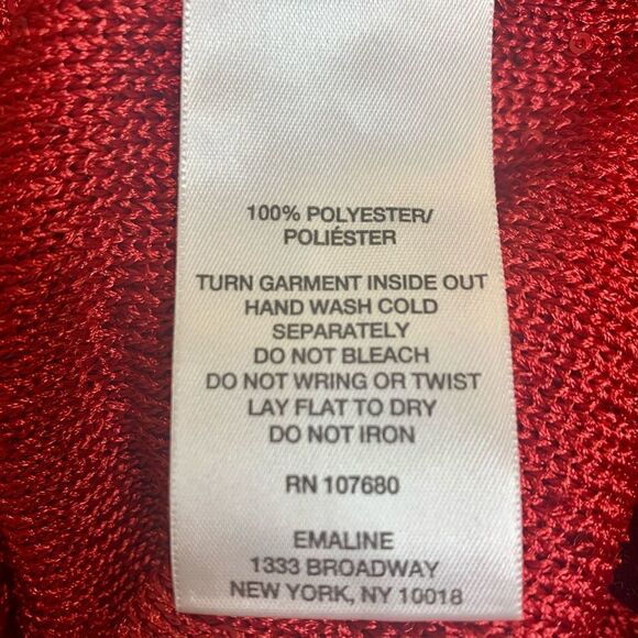 Emaline Petite Sparkly Red Cowlneck Sweater NWT - Picture 4 of 12